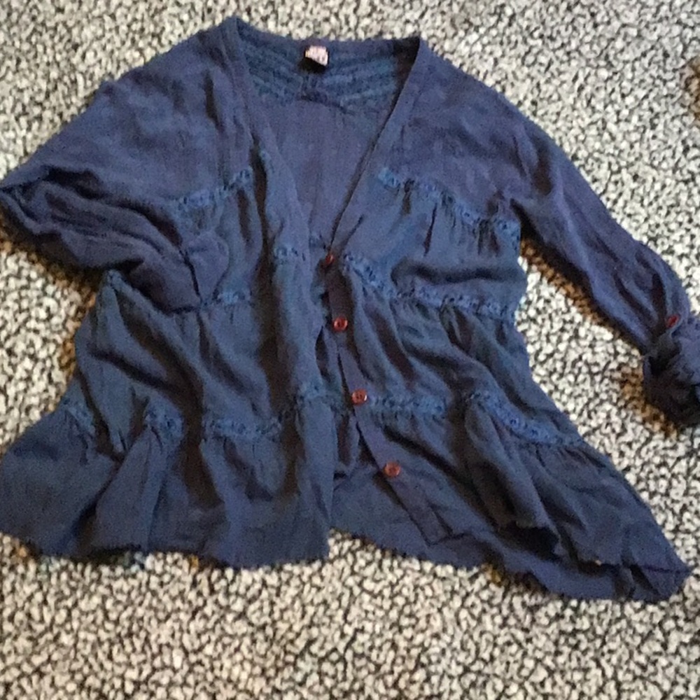 3/$15 Free people button down blouse